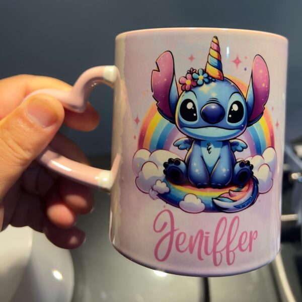 ☕💖 Caneca de Porcelana com Alça de Coração Colorida – Personalize do Seu Jeito! - Image 3