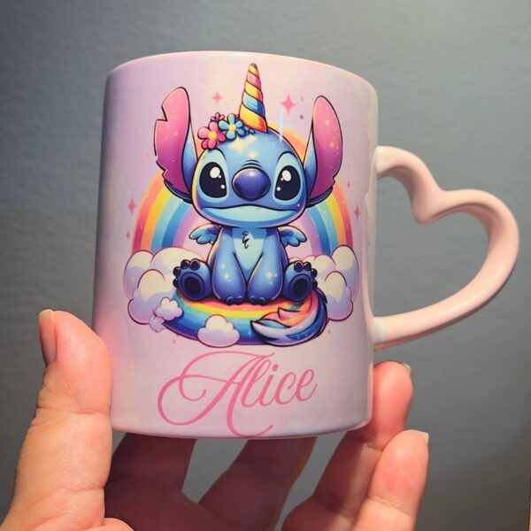 ☕💖 Caneca de Porcelana com Alça de Coração Colorida – Personalize do Seu Jeito!