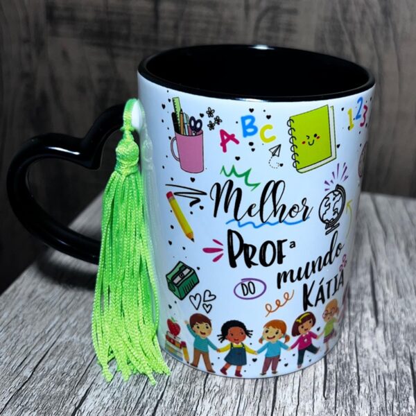 ☕💖 Caneca de Porcelana com Alça de Coração Colorida – Personalize do Seu Jeito! - Image 2