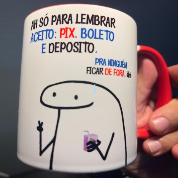 ☕🎨 Caneca de Porcelana com Alça Colorida – Estilo Flork Personalizado! ✨ - Image 2